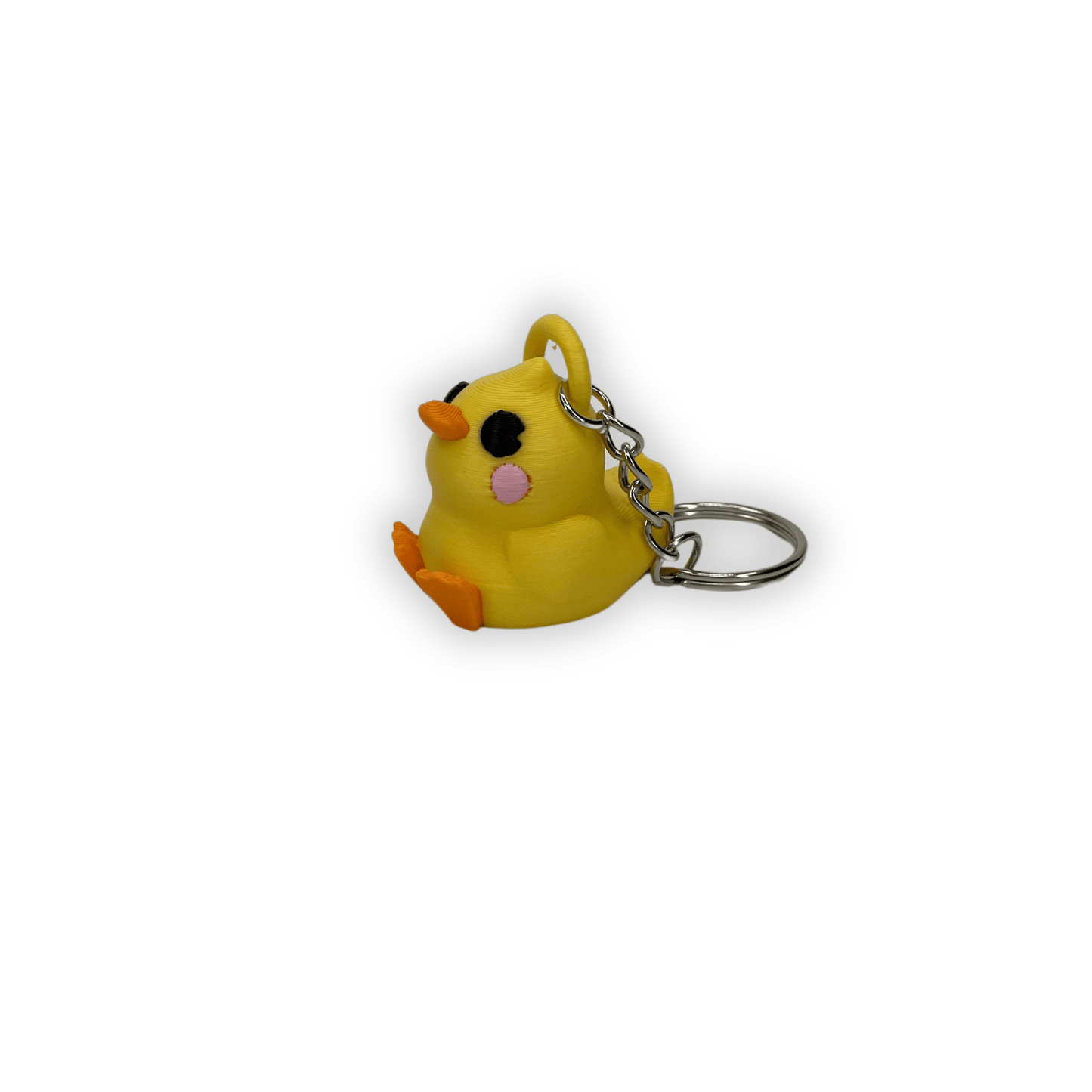 Nyckelring Kyckling gul 3D printad