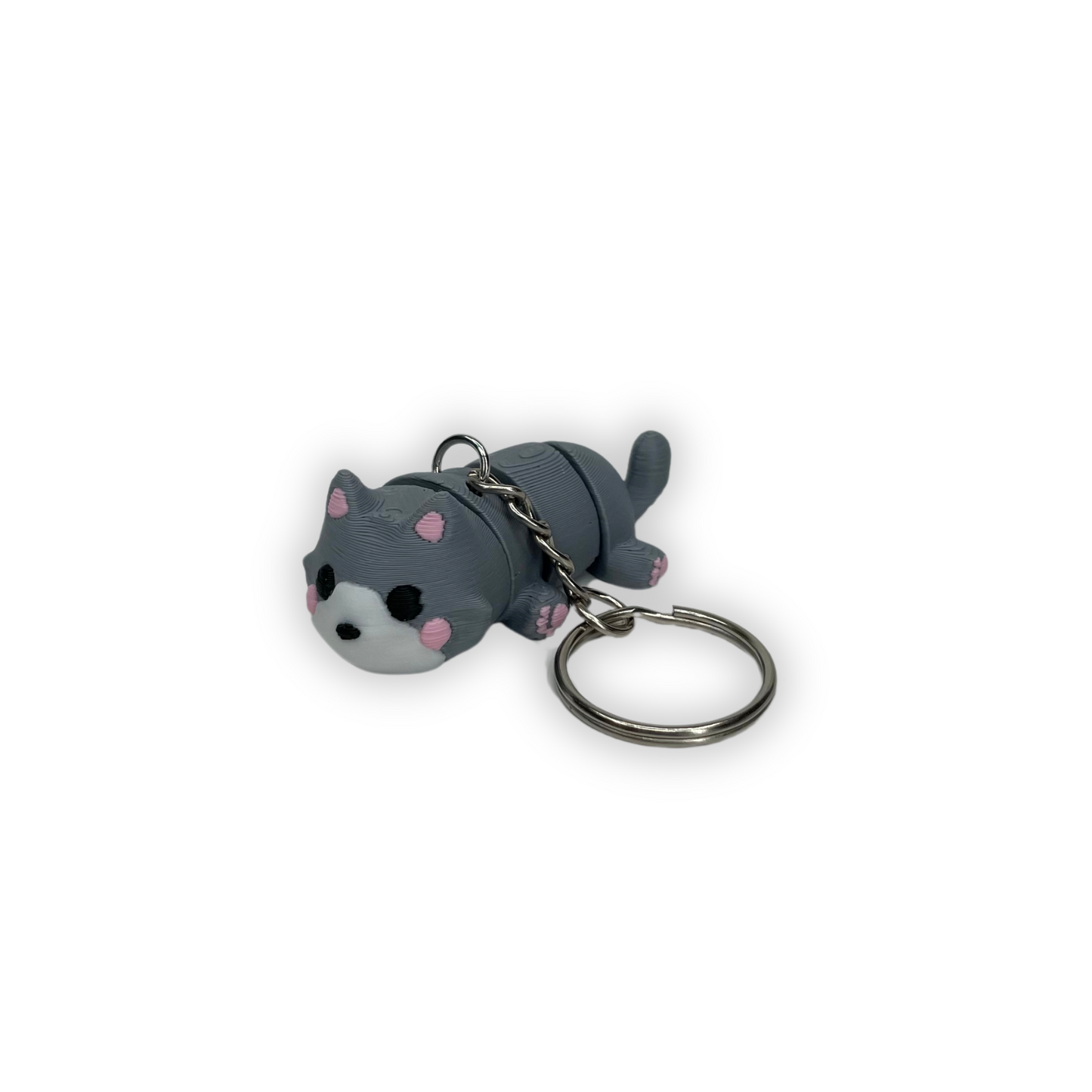 Nyckelring katt 3D-printad