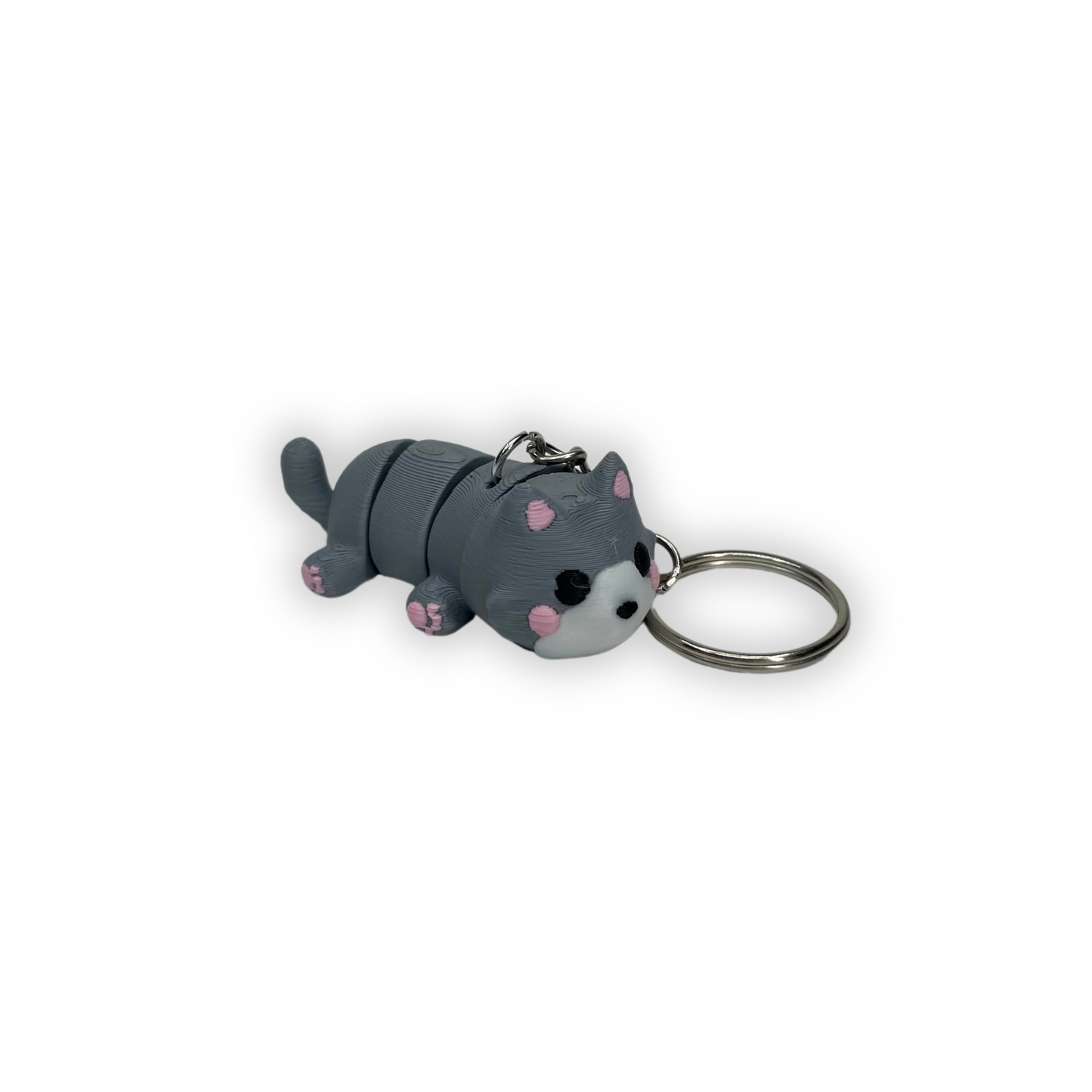 Nyckelring katt 3D-printad