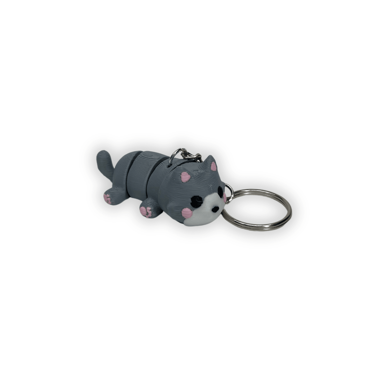 Nyckelring katt 3D-printad - Figurfabriken3D