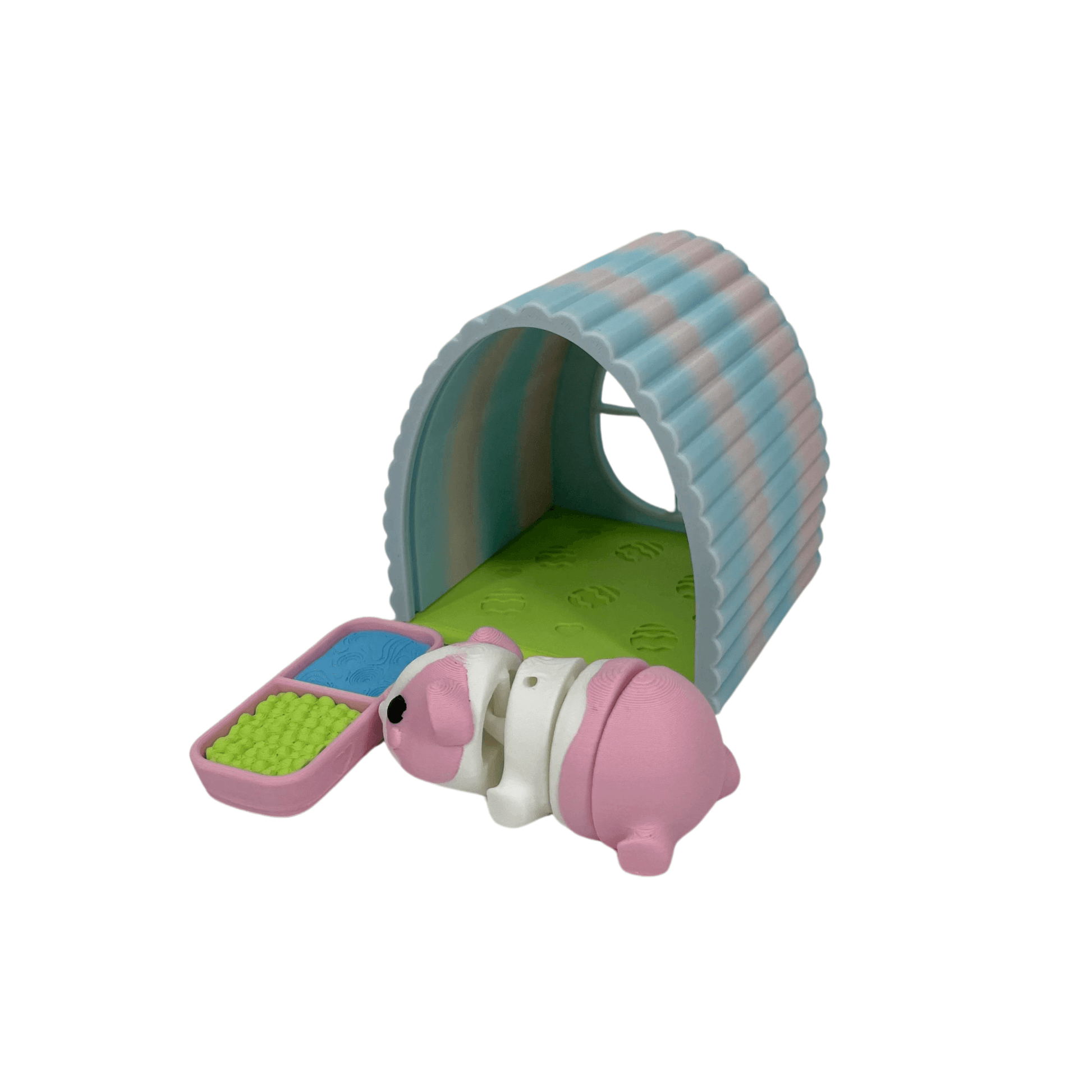 Hus med Marsvin, Matskål & Vattenskål 3D-printat - Figurfabriken3D