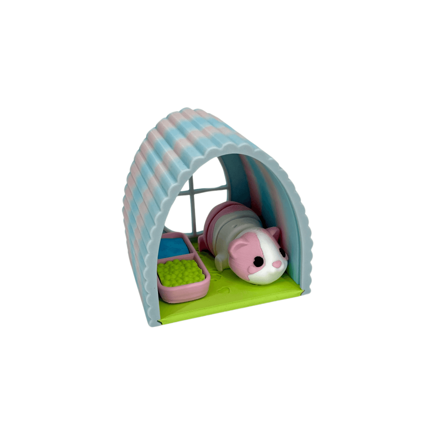 Hus med Marsvin, Matskål & Vattenskål 3D-printat - Figurfabriken3D