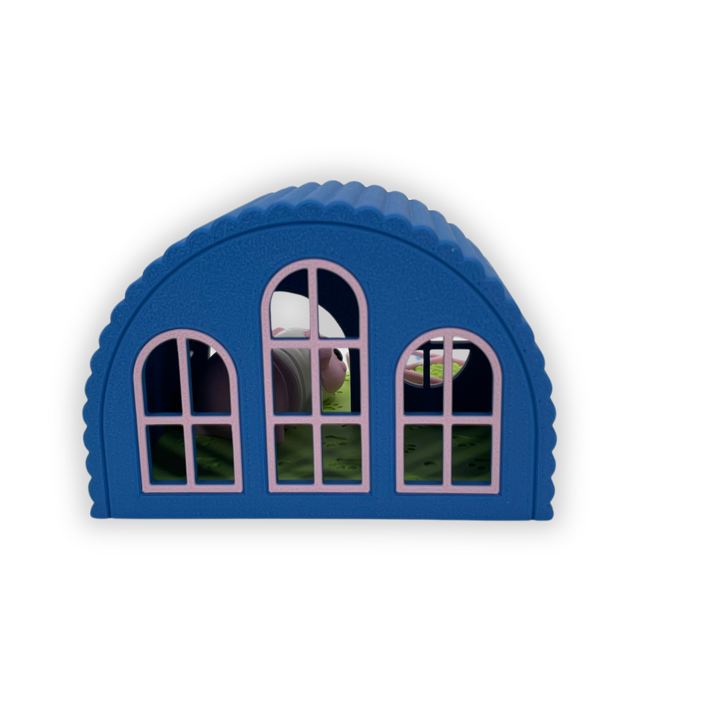 Hus med marsvin och matskål 3D-printad