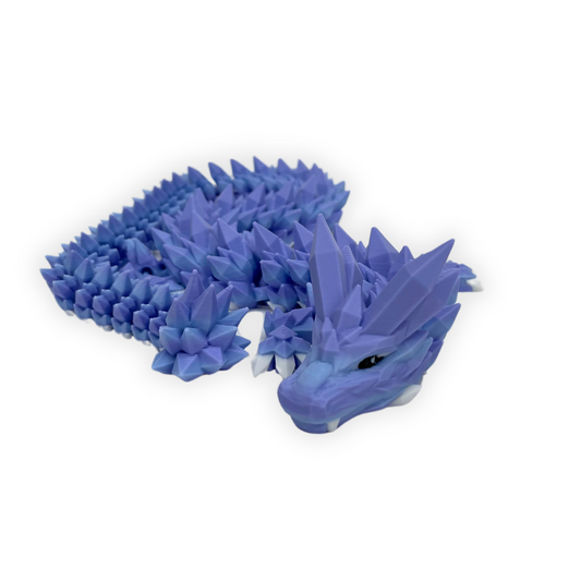 Crystal Dragon – 3D-printad drake med rörlig kropp (57 cm)