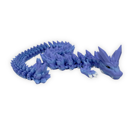 Crystal Dragon – 3D-printad drake med rörlig kropp (57 cm)