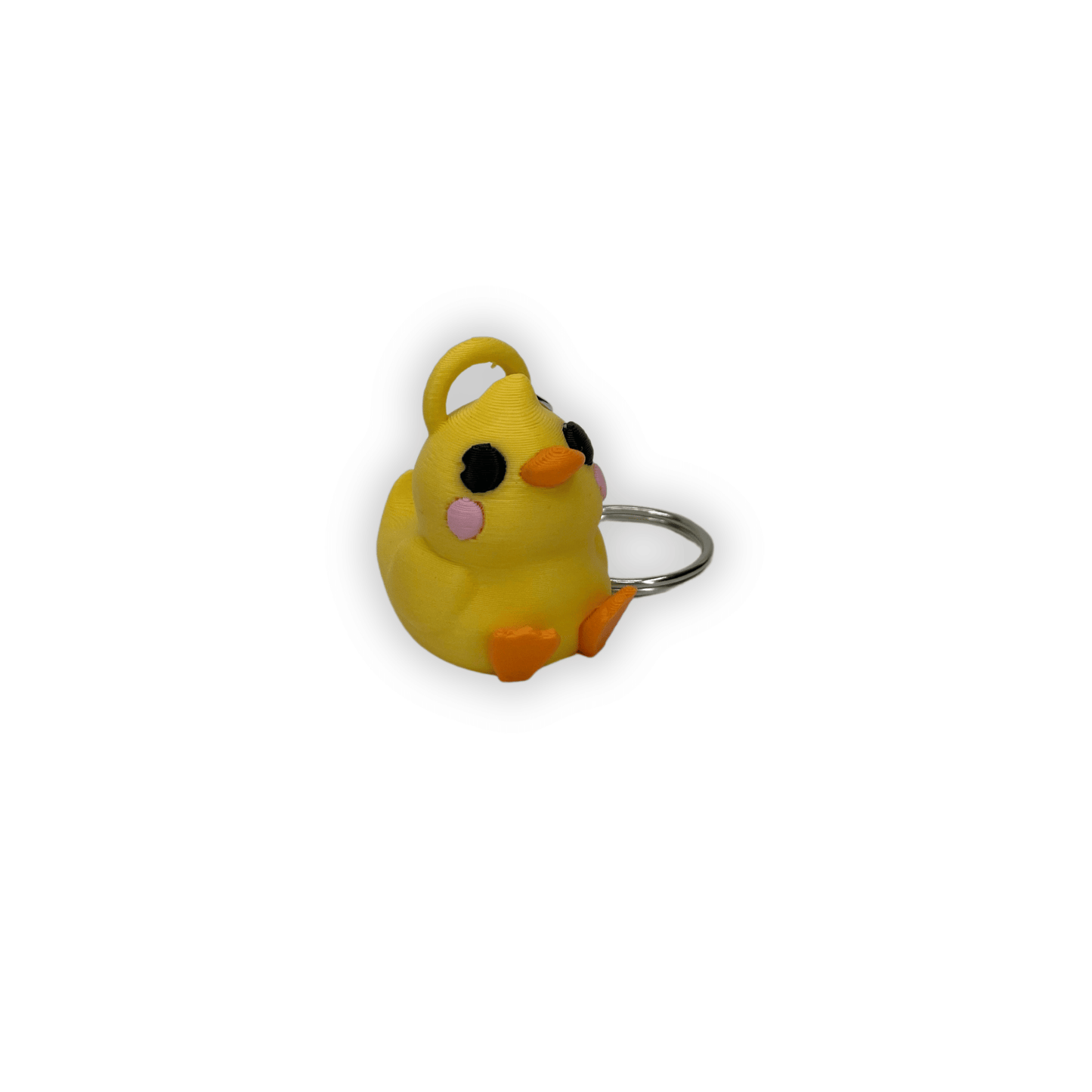 Nyckelring Kyckling gul 3D printad
