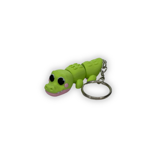 Nyckelring krokodil 3D-printad