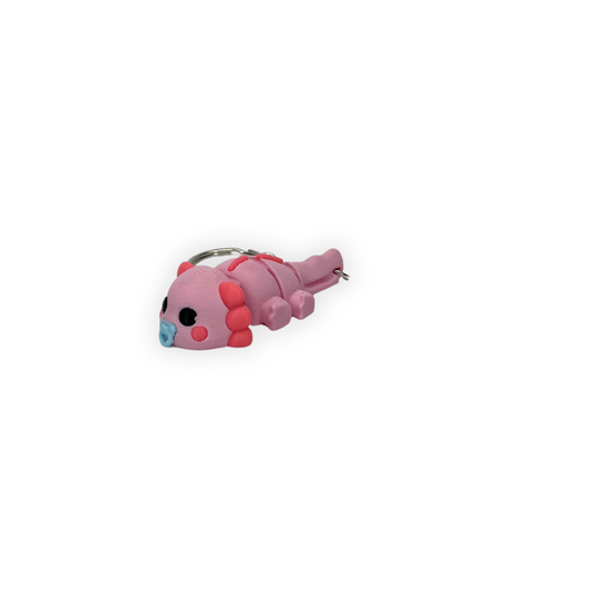 Nyckelring – Gullig axolotl i 3D