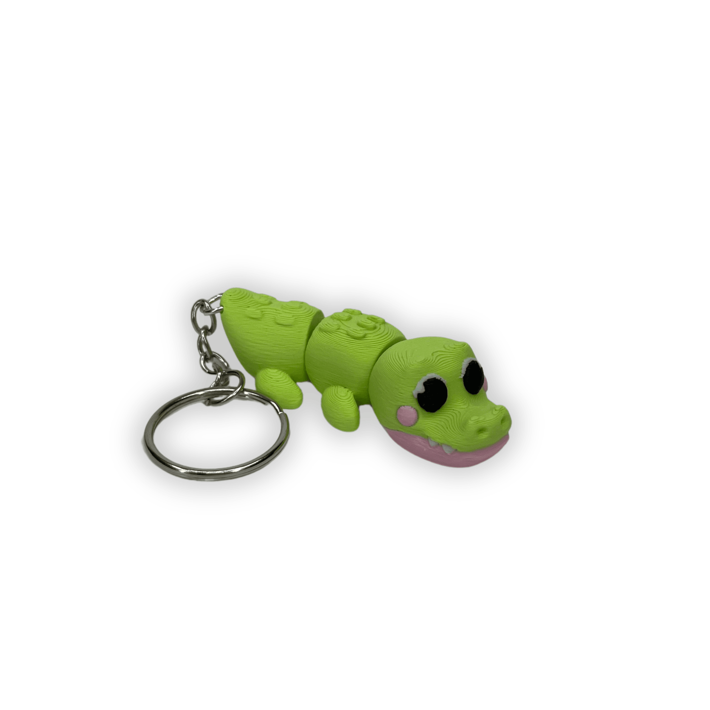 Nyckelring krokodil 3D-printad - Figurfabriken3D