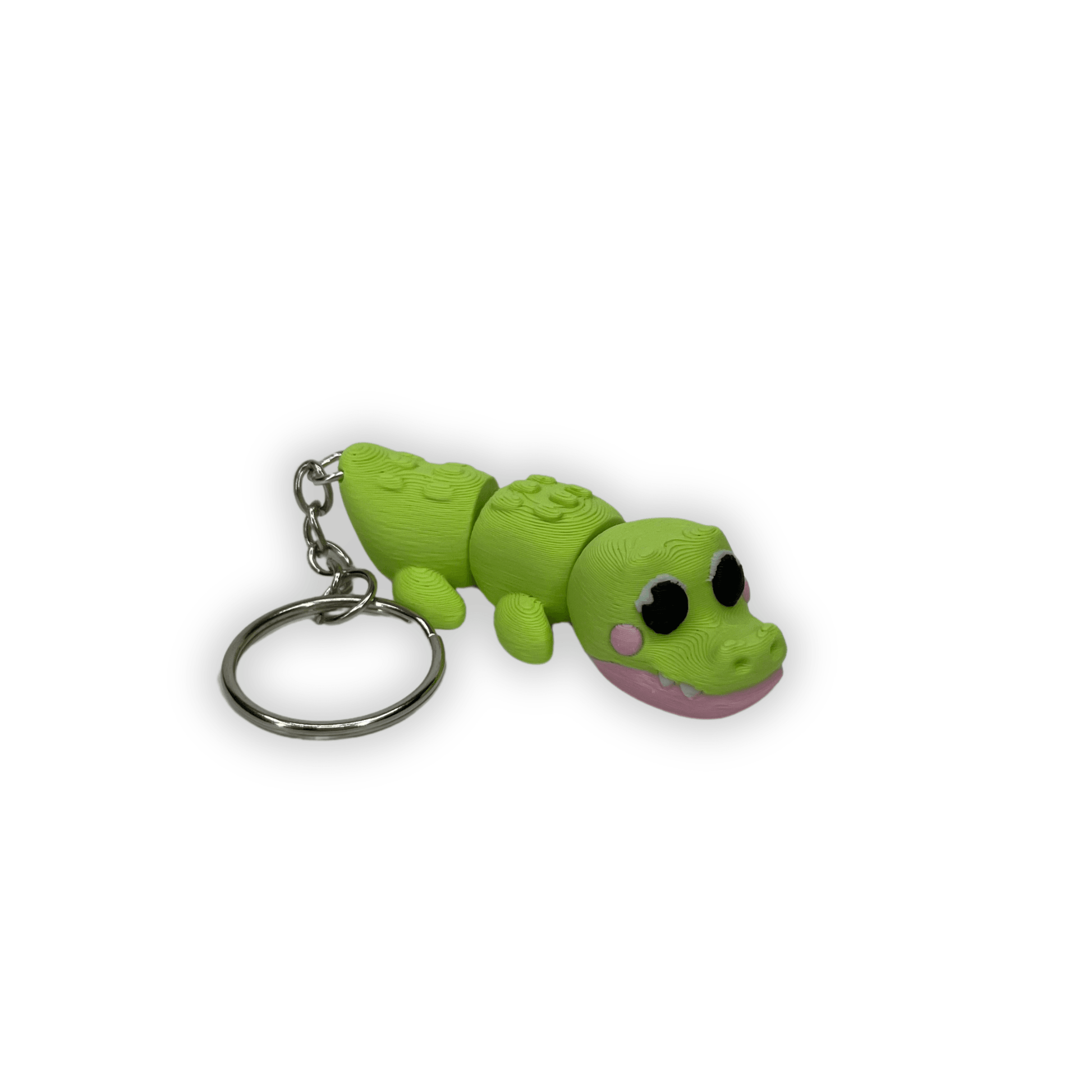 Nyckelring krokodil 3D-printad - Figurfabriken3D