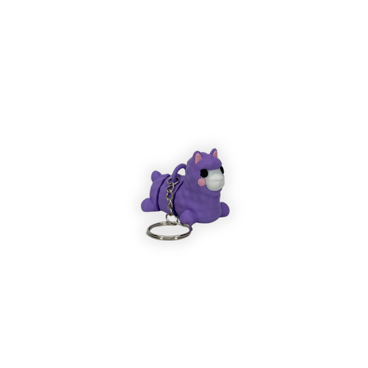 Nyckelring – Lila lama 3D printad