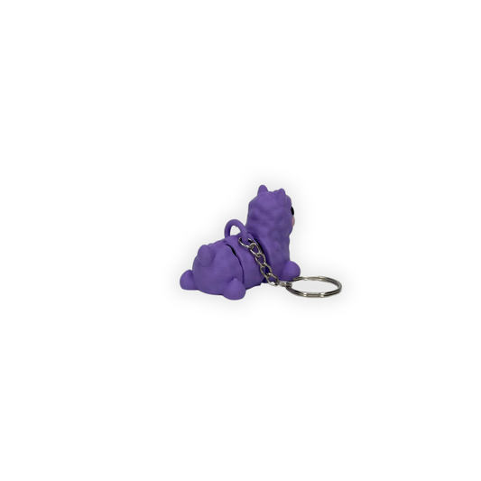 Nyckelring – Lila lama 3D printad