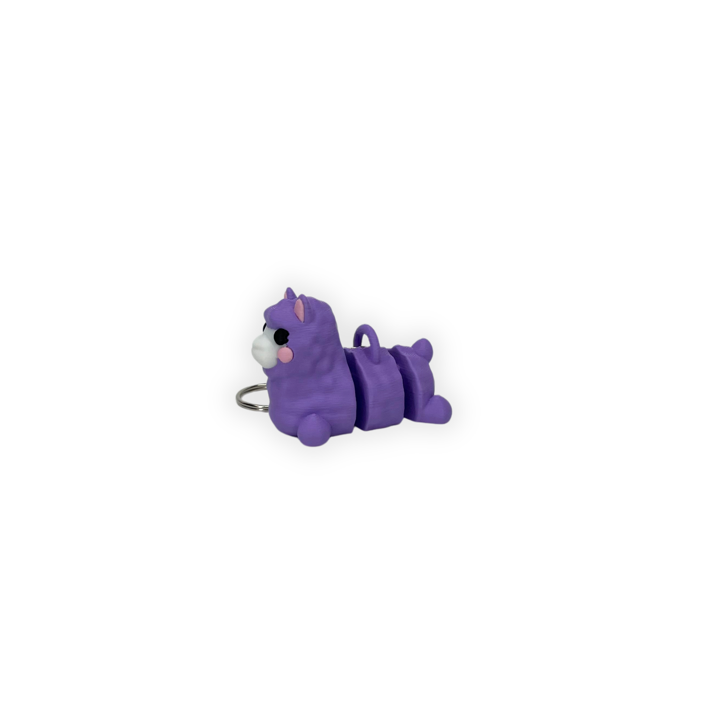 Nyckelring – Lila lama 3D printad