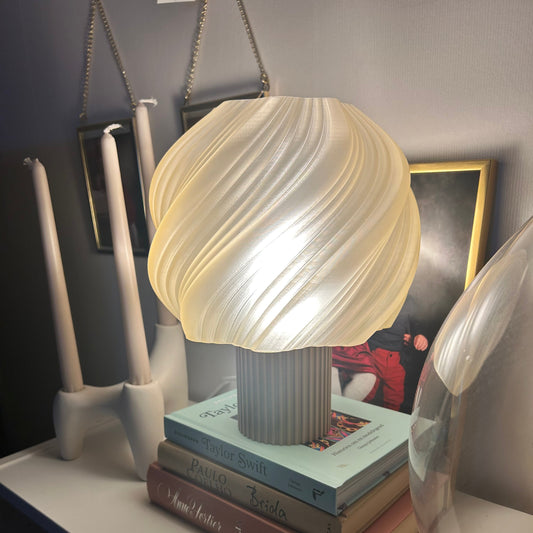 Bordslampa Thea 25cm hög beige/beige