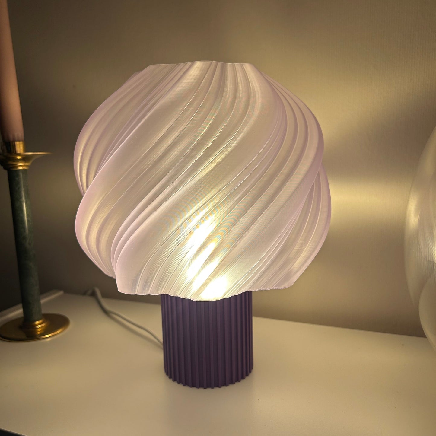 Bordslampa Thea 25cm hög lila/lila