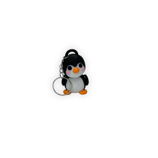 Nyckelring – Gullig Pingvin 3D-printad
