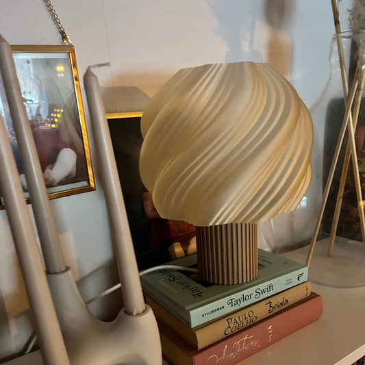 Bordslampa Thea 25cm hög beige/beige