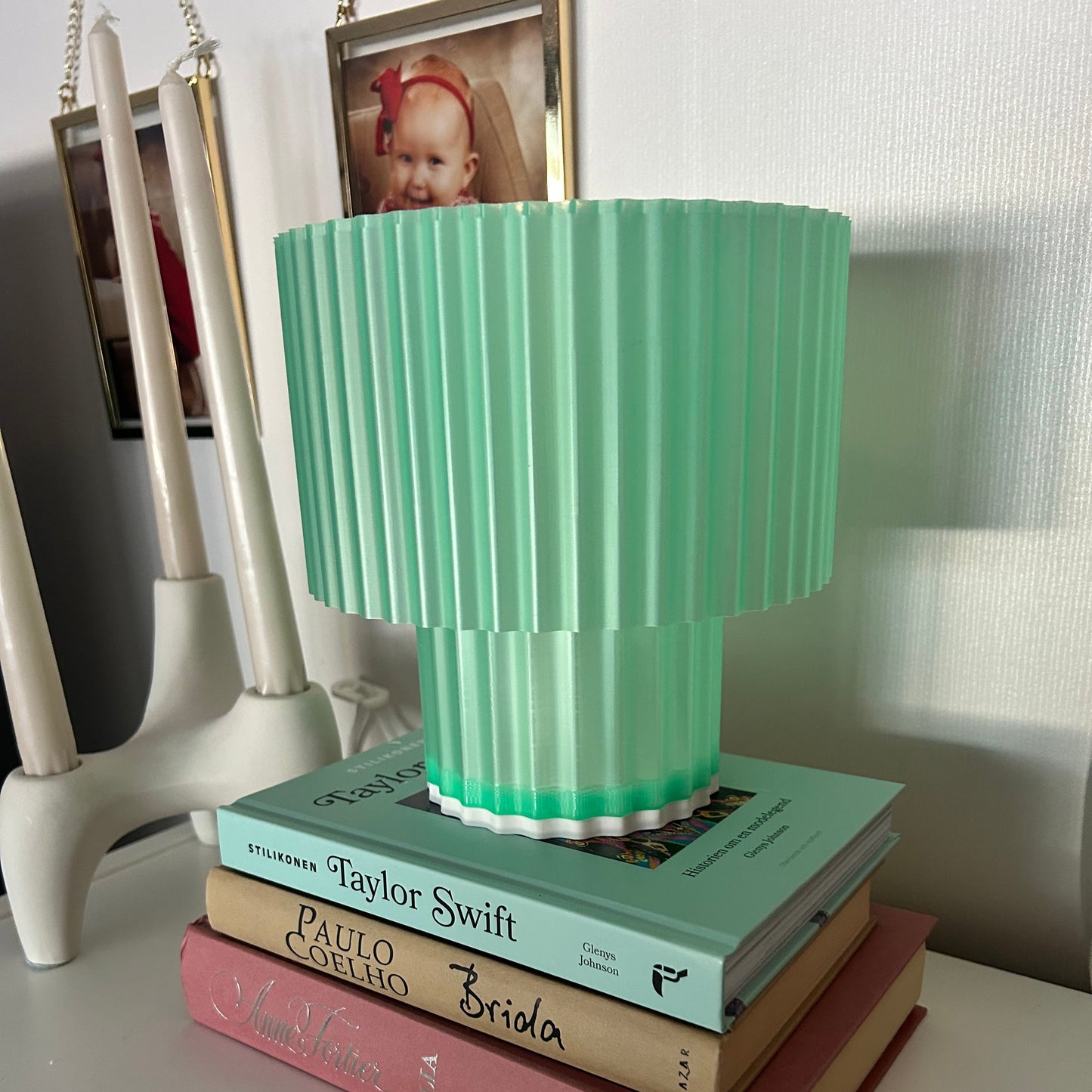 Bordslampa Vera 18.5cm hög ljusgrön